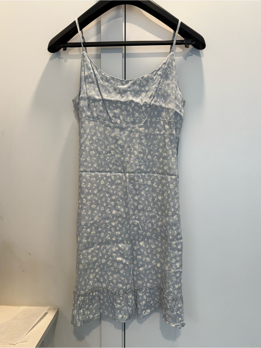 Brandy Melville Light Blue Floral Slip Dress
